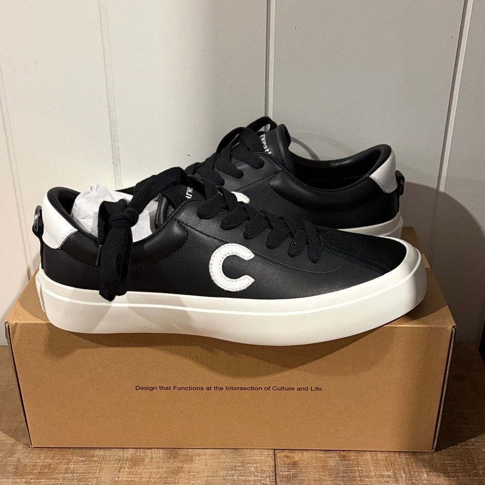 Men’s Clearweather Black and White Sneakers with Logo